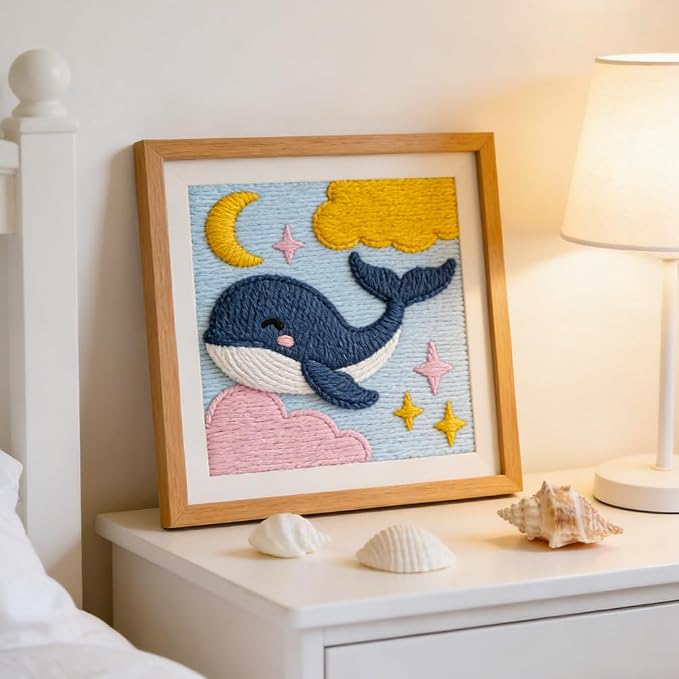 INFUNLY Cute Whale Punch Needle Kit - Image 3