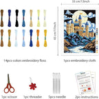 FREEBLOSS DIY Cross Stitch Wall Painting Castle Pattern Cross Stitch Kit Home - Image 2