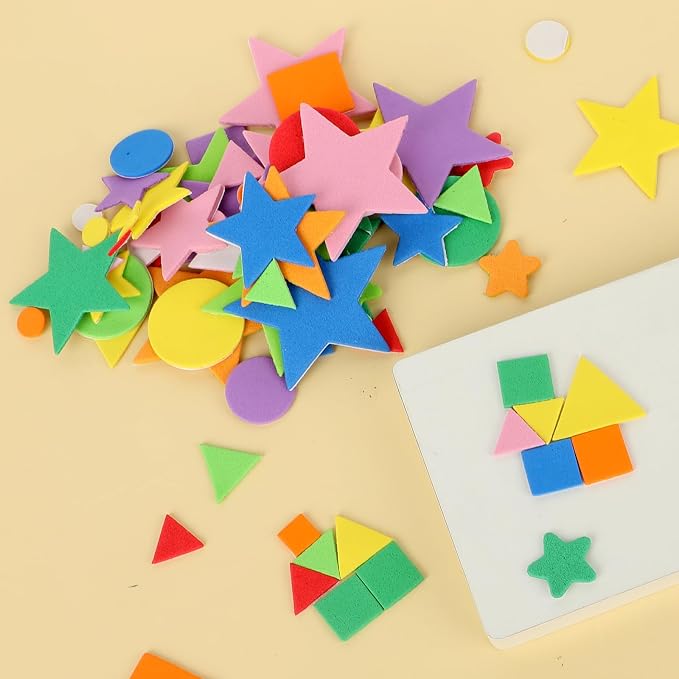 313 Pcs Foam Shape Stickers Assorted Colors Self Adhesive Foam Geometric Shape - Image 3