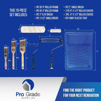 Pro Grade Paint Roller Kit, Paint Brushes - Image 3