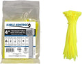 Kable Kontrol Fluorescent Yellow Zip Ties 4 Inch 100 Pcs, 18 Lbs Tensile by KABLEKONTROL%C2%AE