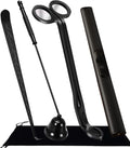 4 IN 1 Candle Wick Trimmer, Electric Candle Lighter Rechargeable, Candle Snuffer, Candle Wick Cutter, Candle Wick Dipper Accessory Candle Making Kit,with Portable Bag for Gifts Candle Lovers (Black)