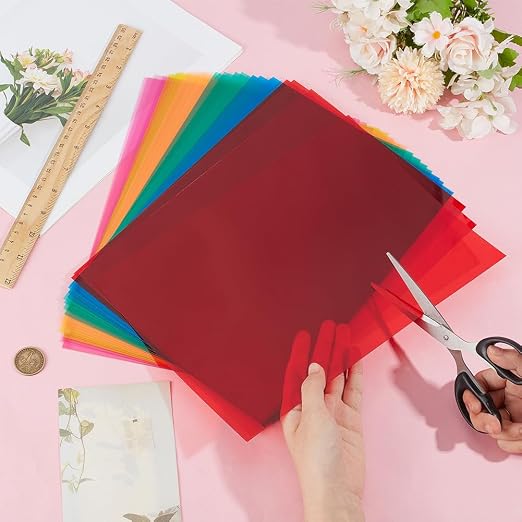 BENECREAT 24Pcs 6 Colors PVC Flexible Plastic Sheets, 11.8x8.3 Inch A4 Colored - Image 3