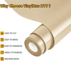 VinylRus Heat Transfer Vinyl-12” x 20ft Tan Iron on Vinyl Roll - Image 2