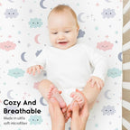 Yoofoss Baby Crib Sheets for Boys Girls, Fitted Crib Sheet 2 Pack for Standard - Image 4
