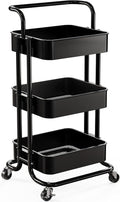 Pipishell 3 Tier Rolling Cart, Metal Utility Cart by Pipishell