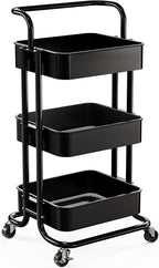 Pipishell 3 Tier Rolling Cart, Metal Utility Cart by Pipishell