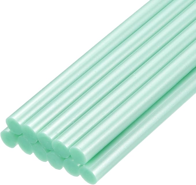 uxcell Mini Hot Glue Sticks for Glue Gun 11mm x 200mm Light Grass Green 12pcs by uxcell