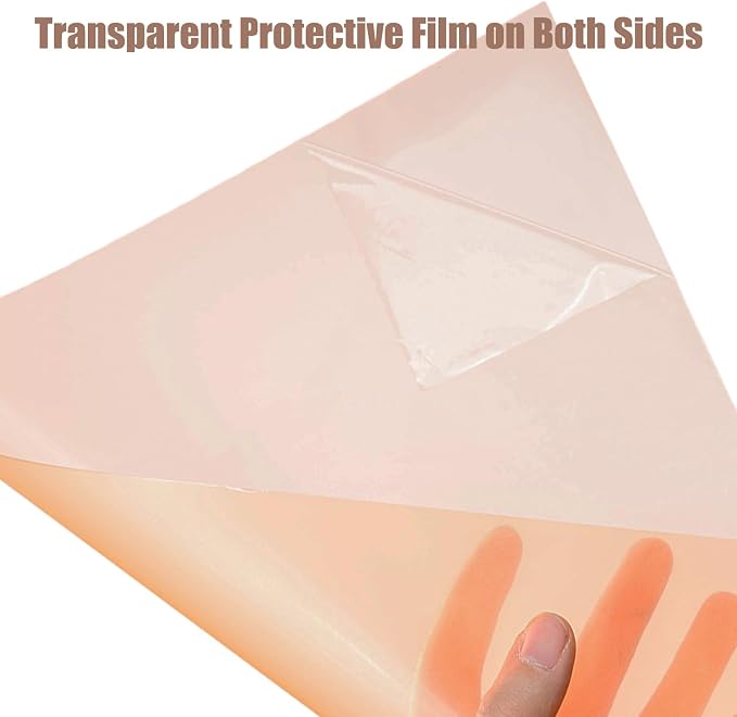 10-Pack A4 Colored PVC Flexible Plastic Sheets, 0.3mm Orange Transparent Film - Image 5