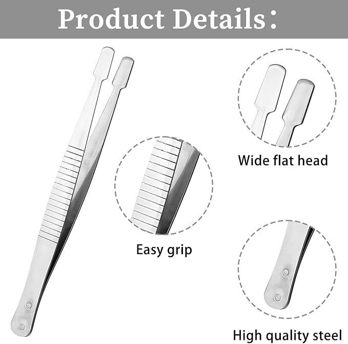 JJUNW 2 Pcs Stamp Collecting Supplies, Hot Stamp Tool Tweezers - Image 3