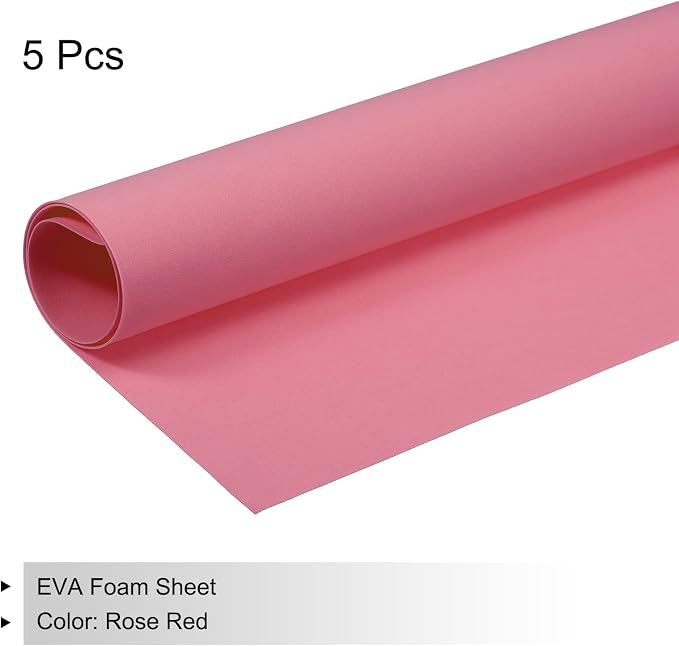 MECCANIXITY EVA Foam Sheets Pink 19.7 Inch x 17.7 Inch 0.8mm Thick Crafts Foam - Image 3