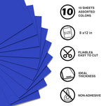 MEARCOOH Blue Foam Sheets Crafts 9x12 Inch 2mm Eva Color Craft Foam Paper - Image 2
