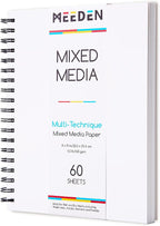 MEEDEN Mixed Media Paper Pad: 8" x 10" 112lb/165gsm Spiral Bound Mixed Media by MEEDEN