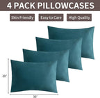 MINIPANDA Blue-Green Pillow Cases Set of 4 Queen Size - Image 3