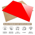 Gute 6Pcs Cast Acrylic Sheet, Acrylic Sheet Opaque Plastic Sheet 8 x 8 Inch - Image 4