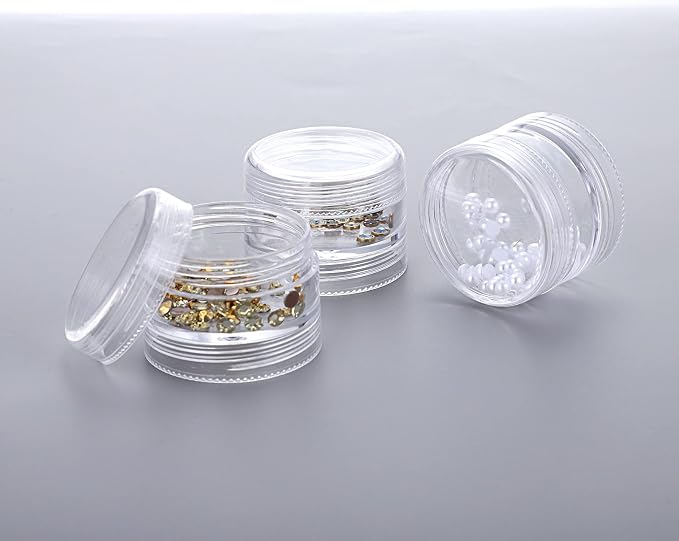 Hipiwe 6 Sets 5 Layers Plastic Round Storage Containers Small Art Craft - Image 9