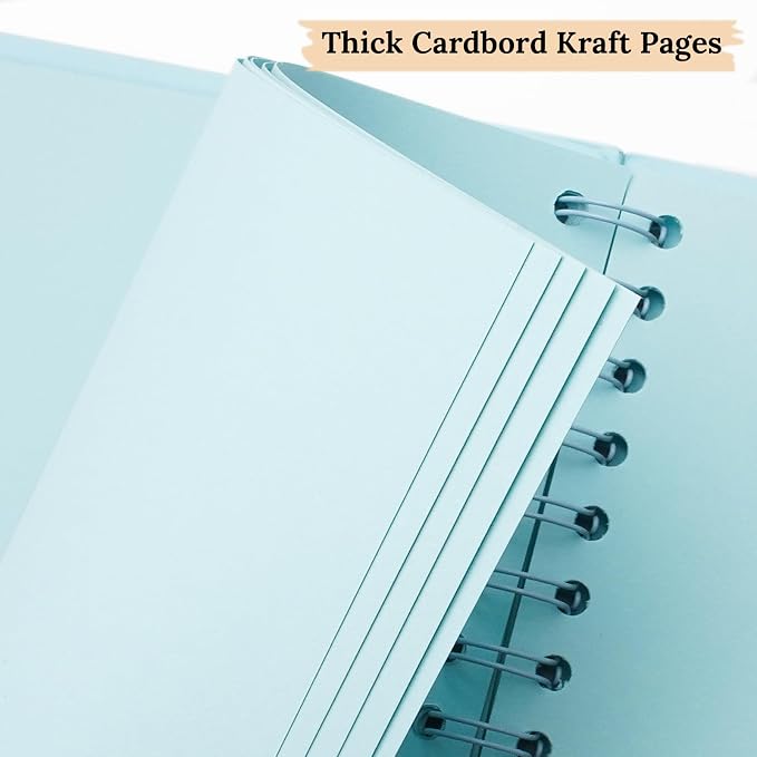 Scrapbook 7x7 Inch DIY Scrapbook Album Hardcover Kraft Paper 40 pages/20 sheets - Image 8