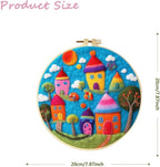 CaptainCrafts Needle Felting Kit, Wool Felt Supplies, Embroidery Hoops - Image 2