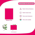 2 Pack 12'' x 16'' Opaque Pink Acrylic Sheet, 3mm Thick Acrylic Plastic Sheets - Image 5