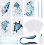 WEBEEDY Paper Quilling Kit 20 Sets DIY Sea Animals Paper Quilling Kit by WEBEEDY