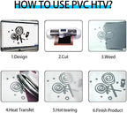 guangyintong Silver Heat Transfer Vinyl HTV Rolls, Glossy Surface HTV Vinyl - Image 4