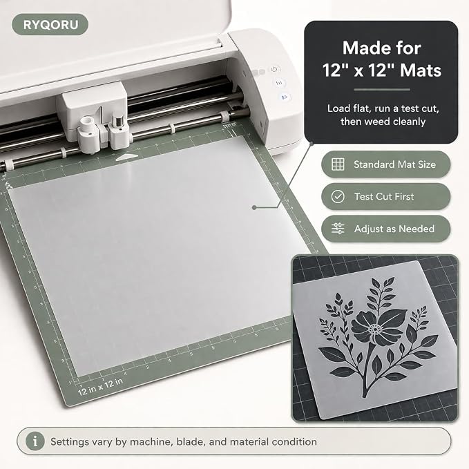 Blank Mylar Stencil Sheets, 10 Pack 12 x 12 Inch, 7 Mil Milky Translucent PET - Image 4