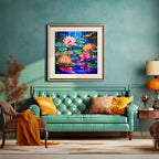 Bgraamiens Stained Glass Waterlily Jigsaw Puzzle - Image 4