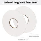 Tatuo 2 Rolls Double Sided Foam Tape PE Foam Tape Sponge Soft Mounting Adhesive - Image 3