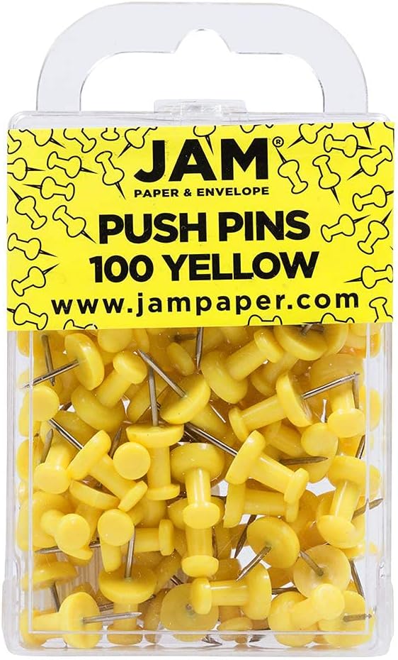 JAM PAPER Colorful Push Pins by JAMPaper