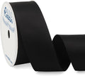 Ribbli Black Double Faced Satin Wired Ribbon 1.5 Inch Christmas Ribbon by Ribbli