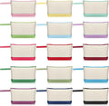 Silkfly 15 Pcs Cotton Canvas Makeup Bags Cosmetic Zipper Bags 10.2 x 5.5 x 2'' by Silkfly