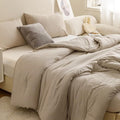 ROSGONIA California King Comforter Set Oatmeal, All Season Bedspread Blanket by ROSGONIA