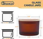 SHOWIN Thick Candle Jars for Making Candles 16 Pcs, 4 OZ Empty Jars - Image 3
