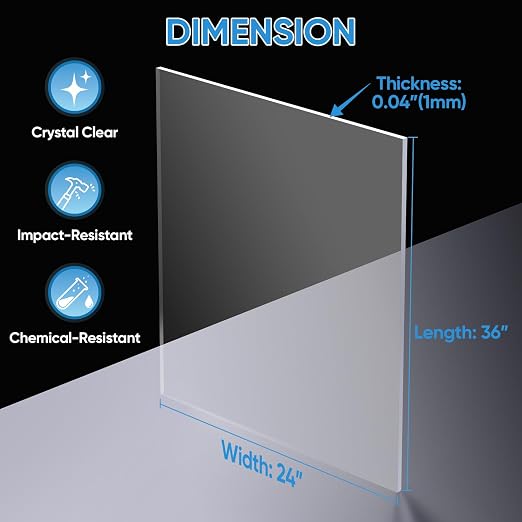 TICONN 12PK 24" x 36" PET Plexiglass Sheets, Picture Frames - Image 2