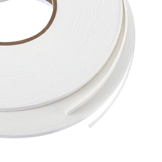 Tatuo 2 Rolls Double Sided Foam Tape 1/4 Inch by 50 Feet White PE Foam Tape - Image 6