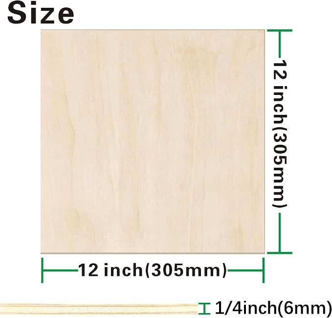 12 Pack Basswood Sheets 1/4 inch, 6mm Basswood - Image 2