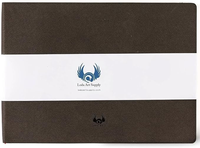 Landscape-Shaped Sketchbook, 8.25 x 5.5 inches, Lays Flat Flexible Sketch Book by LedaArtSupply