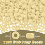 1100pcs Pony Beads, Bulk Beads for Jewelry Making Friendship Bracelet, Crafts - Image 2