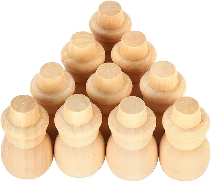 30PCS Wooden Embellishments, Wooden Cutouts Wood Ornaments Unfinished Wood - Image 8