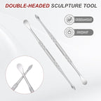 HARFINGTON 11pcs Wax Carving Tool 4.75" Double-Headed Stainless Steel Sculpture - Image 4