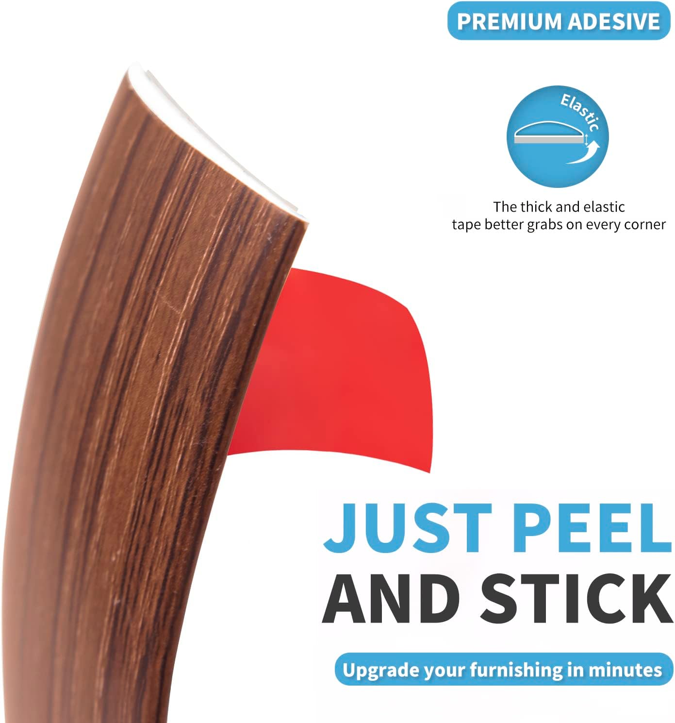 Art3d Self Adhesive Vinyl Floor Transition Strip,Laminate Floor Strip Floor Flat Divider Strip for Joining Floor Gaps, Carpet Threshold Transition, Floor Tiles (4 FT, 1.57in, Cherry)