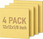 4 Pack Gold Basswood Sheets for Crafts, DIY Ornaments & Architectural Models by Creatorally