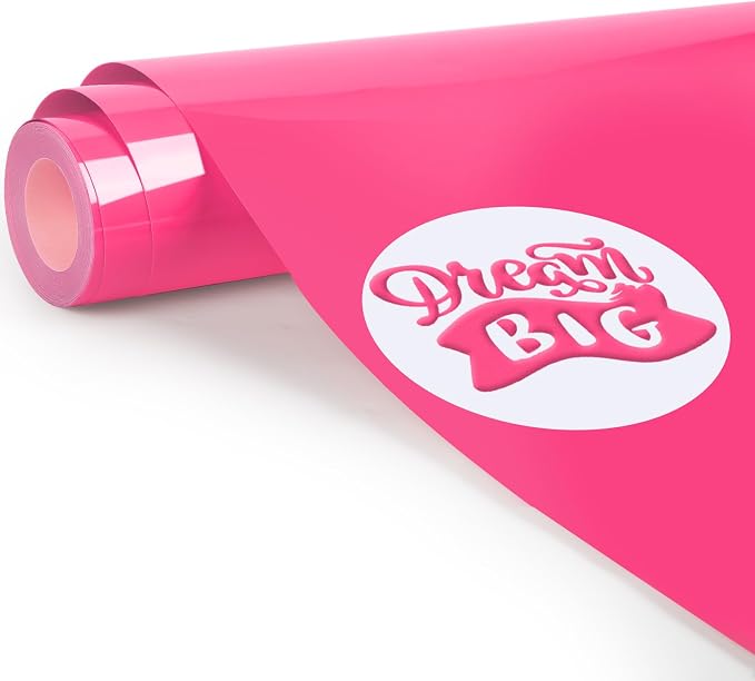 TransWonder Hot Pink Puff Vinyl Heat Transfer 12x20' by TransWonder