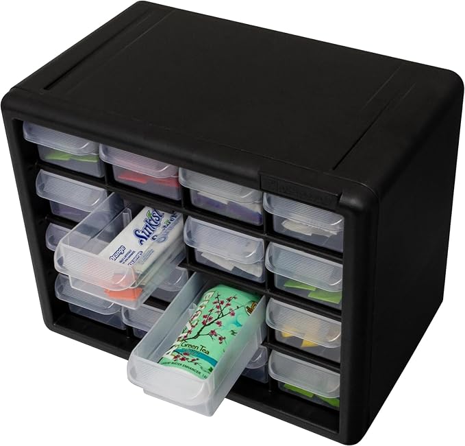 Akro-Mils 16-Drawer Plastic Drawer Storage Cabinet - Image 19