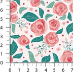 Floral Patchwork Fabric Panel 100x155 cm – 100% Cotton Satin, 6 Coordinated - Image 4