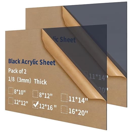 1/8 Thick 12 x 16 inch Acrylic Sheets by gdhwcxl