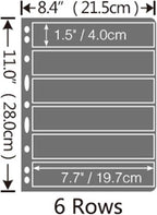 MUDOR Stamp Pages for Stamp Collection Album Binder Book, 10 Sheet 6 Rows | - Image 3
