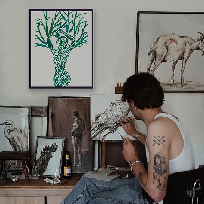 FINGERINSPIRE Tree of Life Painting Large Stencil 8.3x11.7 Tree Stencil | PET - Image 5