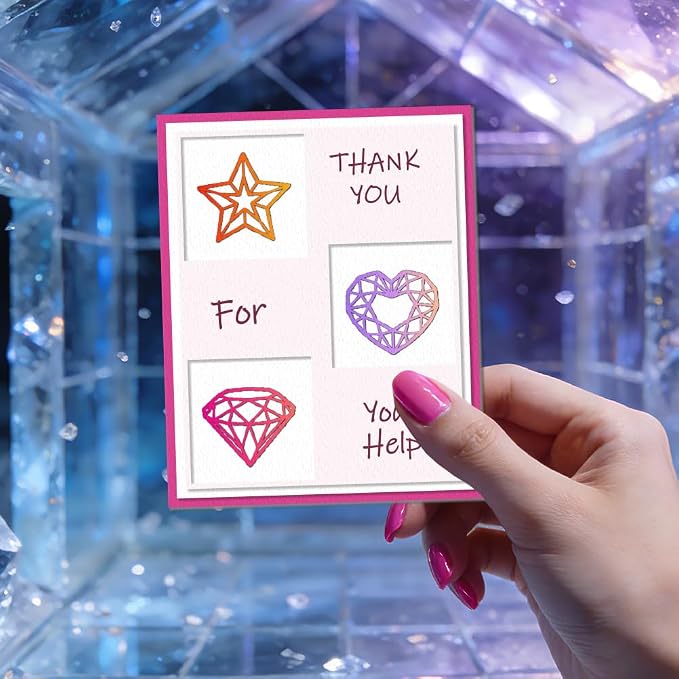 24 Styles Diamond Crystal Metal Cutting Dies Various Gemstones Die Cuts Carbon - Image 5