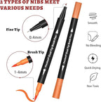 Piochoo Dual Brush Markers, 60Colors Markers - Image 2
